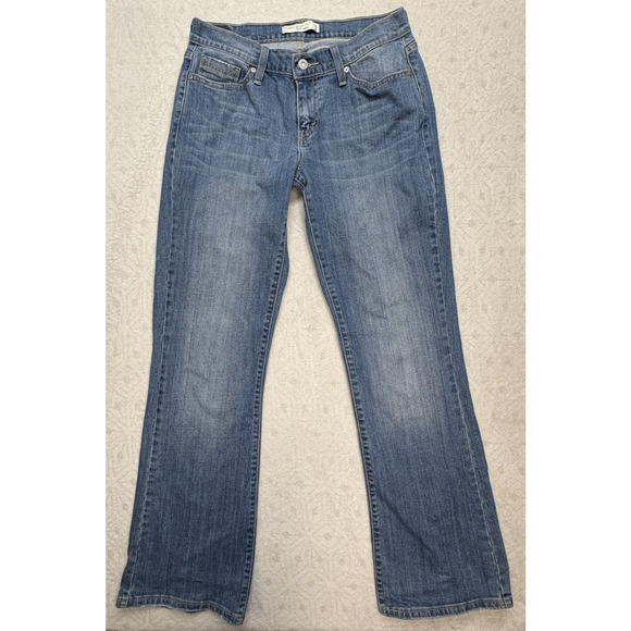 Levi's 529 Curvy Bootcut Jeans Women's Sz 10 Blue Denim Cotton Stretch Zip Fly - Picture 1 of 12